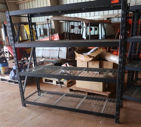 steel frame shelving units